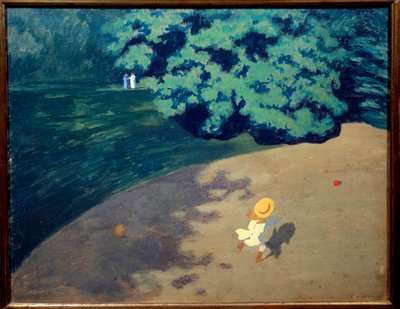 A labda vagy a sarokpark gyermek labdával Felix Vallotton (1865-1925) festménye 1899 V. 0,48 x 0,61 m Párizs, Muse d