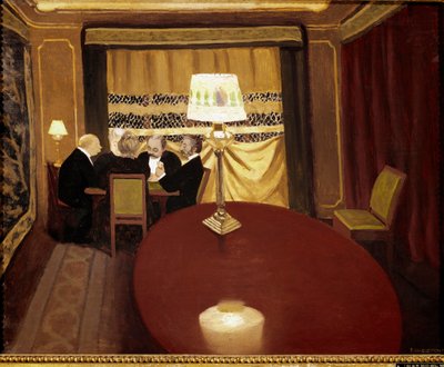 A póker játék. Felix Vallotton (1865-1925) festménye alkotó: Felix Edouard Vallotton