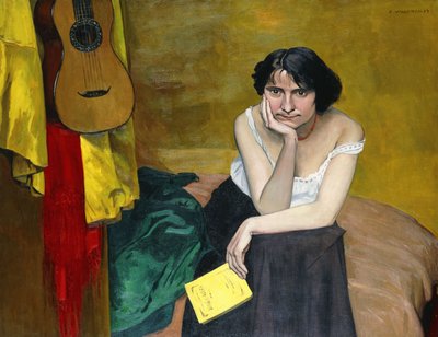 Nő és gitár; Nő és gitár, 1913 alkotó: Felix Edouard Vallotton
