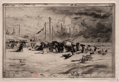 Squall Trouville-ben alkotó: Felix Hilaire Buhot
