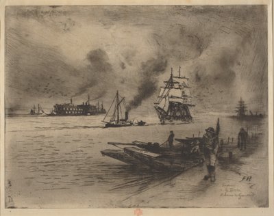Gravesend környéke alkotó: Felix Hilaire Buhot