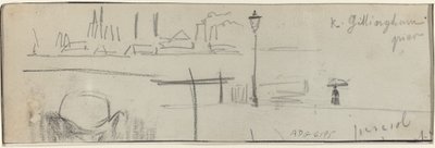 Gillingham móló, London [verso] alkotó: Felix Hilaire Buhot