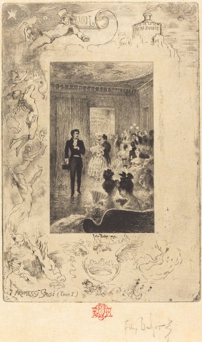 I Promessi Sposi (A jegyes) alkotó: Felix Hilaire Buhot