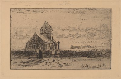 Jobourgi templom, 1887. alkotó: Felix Hilaire Buhot