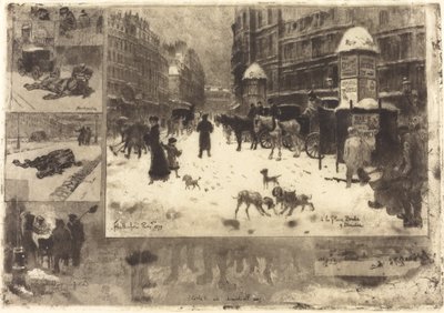 Tél Párizsban Tél Párizsban, 1879. alkotó: Felix Hilaire Buhot