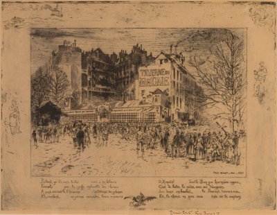 A Place des Martyrs és a Jailhouse Tavern alkotó: Felix Hilaire Buhot