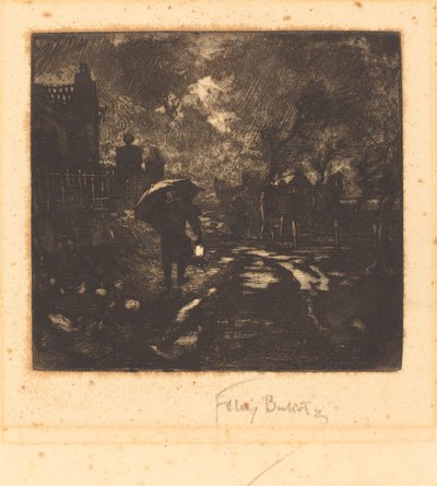 Az éjszakai őrjárat éjszakai őrszolgálata, 1878. alkotó: Felix Hilaire Buhot