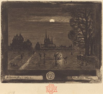 Kijárási tilalom Kijárási tilalom [recto], 18741875. alkotó: Felix Hilaire Buhot