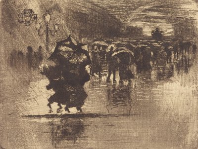 Le Petit Enterrement The Burial – Kistányér, 1878. alkotó: Felix Hilaire Buhot
