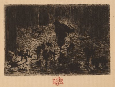 Les Noctambules The Night Prowlers, 18761877. alkotó: Felix Hilaire Buhot
