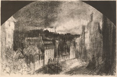 Montmartre július 14-én a Bastille-napon Montmartre-ban, 1892. alkotó: Felix Hilaire Buhot