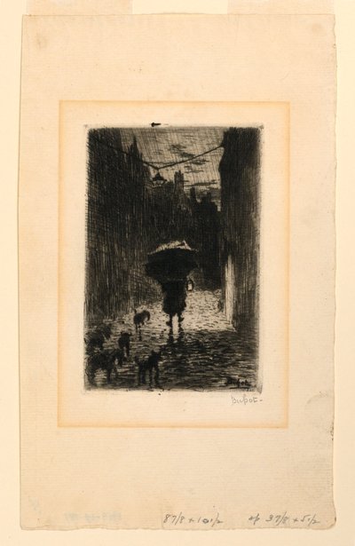 Esős ​​nap alkotó: Felix Hilaire Buhot
