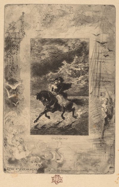 Ryno et Hermangarde (Ryno és Hermangarde) alkotó: Felix Hilaire Buhot