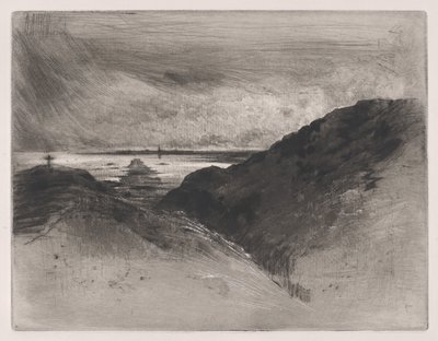 A szikla – Saint-Malo-öböl, 1889-90. alkotó: Felix Hilaire Buhot