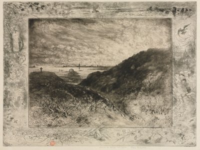 A szikla: Saint-Malo-öböl alkotó: Felix Hilaire Buhot