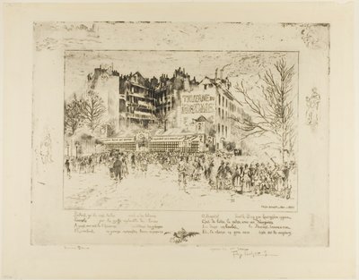 A Place des Martyrs és a Jailhouse Tavern alkotó: Felix Hilaire Buhot