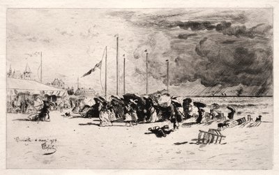 Squall Trouville-ben alkotó: Felix Hilaire Buhot