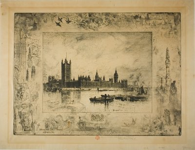 Westminster-palota, London alkotó: Felix Hilaire Buhot