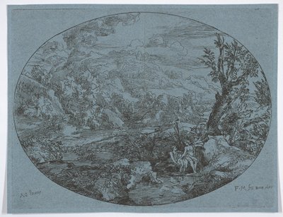 Táj három figurával, 1677. alkotó: Felix Meyer