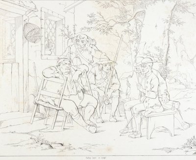 (Rip Van Winkle, illusztráció) Rip és Junto a Village Innben. alkotó: Felix Octavius Carr Darley
