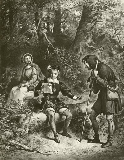 Ahogy tetszik. IV. felvonás – III. jelenet (mélynyomás) alkotó: Felix Octavius Carr Darley
