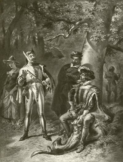 Ahogy tetszik. V. felvonás - IV. jelenet (mélynyomás) alkotó: Felix Octavius Carr Darley