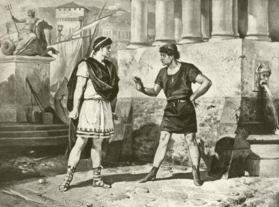 A hibák vígjátéka. I. felvonás, II. jelenet (mélynyomás) alkotó: Felix Octavius Carr Darley