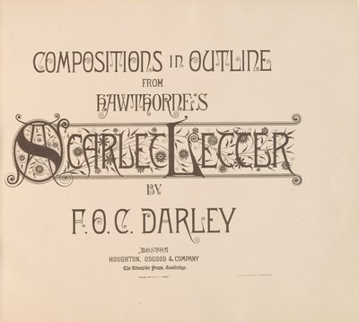 Kompozíciók körvonalban Hawthorne skarlát betűjéből alkotó: Felix Octavius Carr Darley
