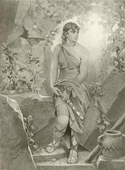 Cymbeline. III. felvonás, VI. jelenet (metszet) alkotó: Felix Octavius Carr Darley