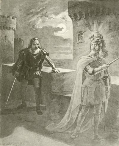 Hamlet. I. felvonás, V. jelenet (mélynyomás) alkotó: Felix Octavius Carr Darley