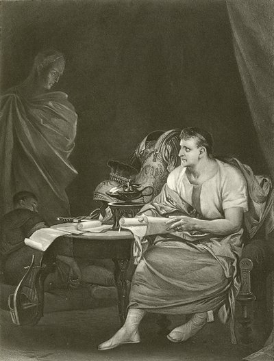 Julius Caesar. IV. felvonás, III. jelenet (mélynyomás) alkotó: Felix Octavius Carr Darley