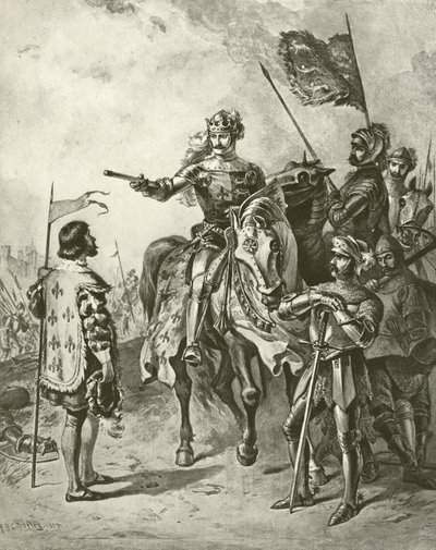 Henrik király V. V. IV. felvonás, VII. jelenet (mélynyomás) alkotó: Felix Octavius Carr Darley