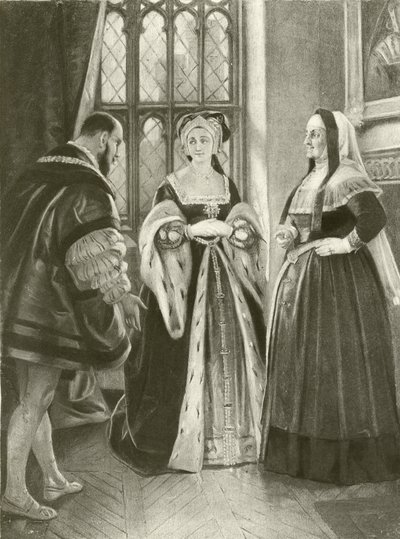 Henrik király VIII. II. felvonás, III. jelenet (mélynyomás) alkotó: Felix Octavius Carr Darley