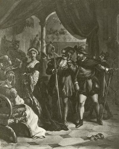 Henrik király VIII. I. felvonás, IV. jelenet (mélynyomás) alkotó: Felix Octavius Carr Darley