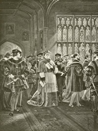 Henrik király VIII. I. felvonás, I. jelenet (mélynyomás) alkotó: Felix Octavius Carr Darley
