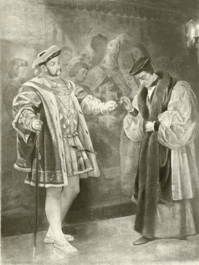 Henrik király VIII. V. felvonás, I. jelenet (mélynyomás) alkotó: Felix Octavius Carr Darley