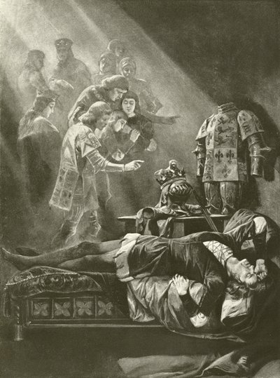 Richárd király III. V. felvonás, III. jelenet (mélynyomás) alkotó: Felix Octavius Carr Darley