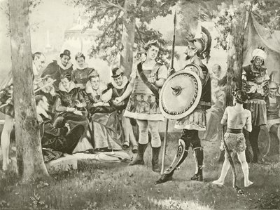 A szerelem munkája elveszett. V. felvonás, II. jelenet (mélynyomás) alkotó: Felix Octavius Carr Darley