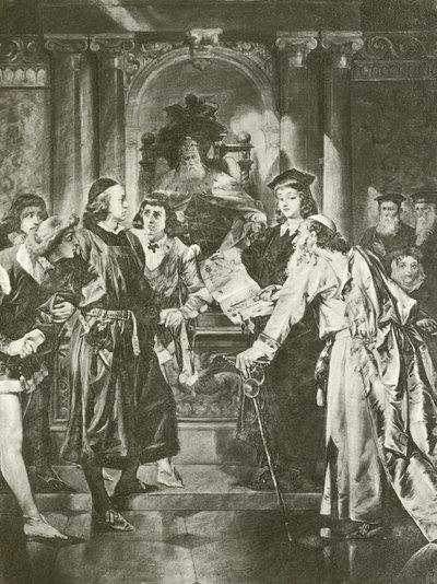 Velencei kereskedő. IV. felvonás – I. jelenet (mélynyomás) alkotó: Felix Octavius Carr Darley