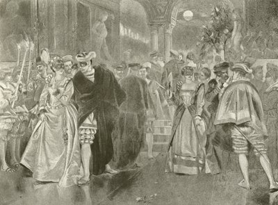 Sok hűhó semmiért. II. felvonás, I. jelenet (mélynyomás) alkotó: Felix Octavius Carr Darley