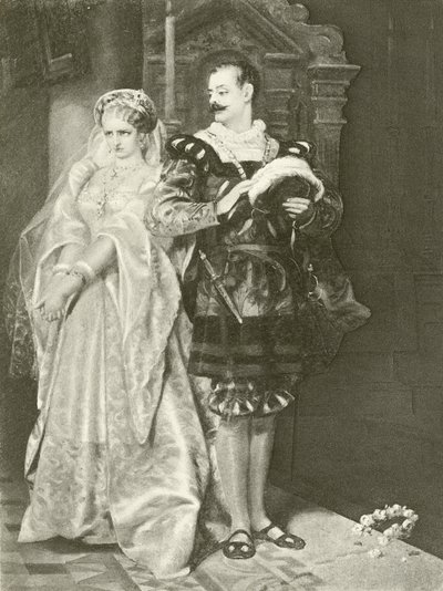 Sok hűhó semmiért. IV. felvonás - I. jelenet (mélynyomás) alkotó: Felix Octavius Carr Darley