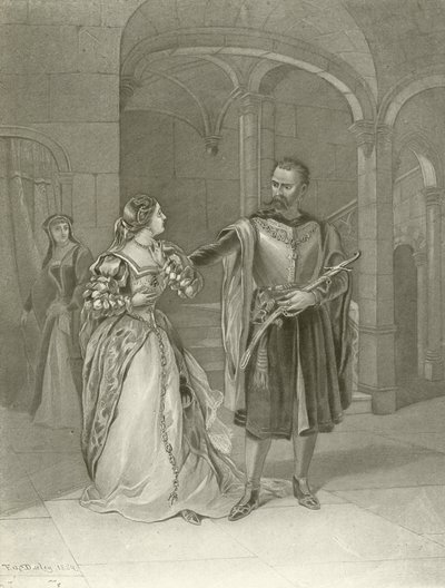 Othello. IV. felvonás, II. jelenet (mélynyomás) alkotó: Felix Octavius Carr Darley