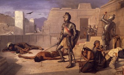 Chobala-mészárlás a spanyol hódítás során, Felix Parra (1845-1919), Mexikó alkotó: Félix Parra