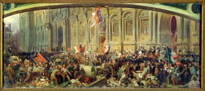 Alphonse de Lamartine (1790-1869) A vörös zászló elutasítása a párizsi Hotel-de-Ville-ben, 1848. február 25. alkotó: Felix Philippoteaux
