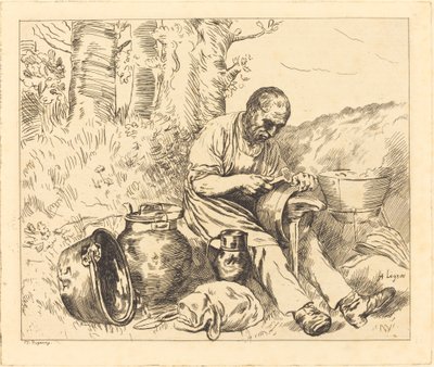 The Tinker (Le retameur) alkotó: Felix Régamey after Alphonse Legros