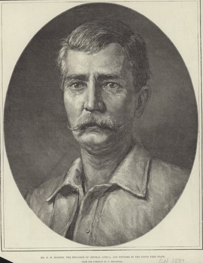 Henry Morton Stanley (metszet) alkotó: Felix Stone (after) Moscheles