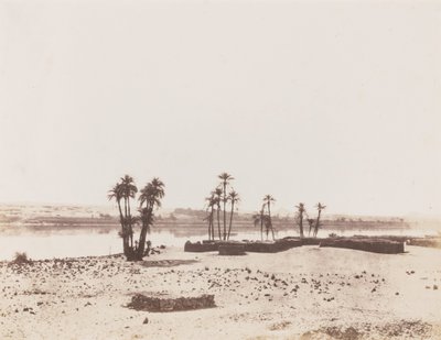 Dakkeh, Village et Rives du Nil (Falu és a Nílus partjai, Dakkeh),1851-1852 (fénykép) alkotó: Félix Teynard