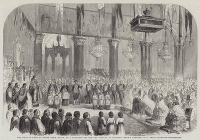 A háború, Te Deum a Notre Dame-ban, Párizsban, hálaadásként a Magenta-i győzelemért alkotó: Felix Thorigny