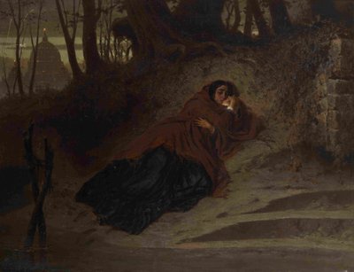 Elhagyatott. A Vatikán és a bűn, 1872 alkotó: Feodor Andreyevich Bronnikov