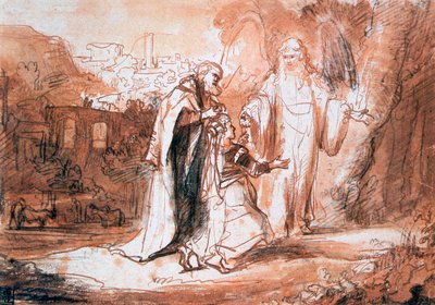 Az Úr angyala megjelent Manoah feleségének ..., 1636-1680 alkotó: Ferdinand Bol